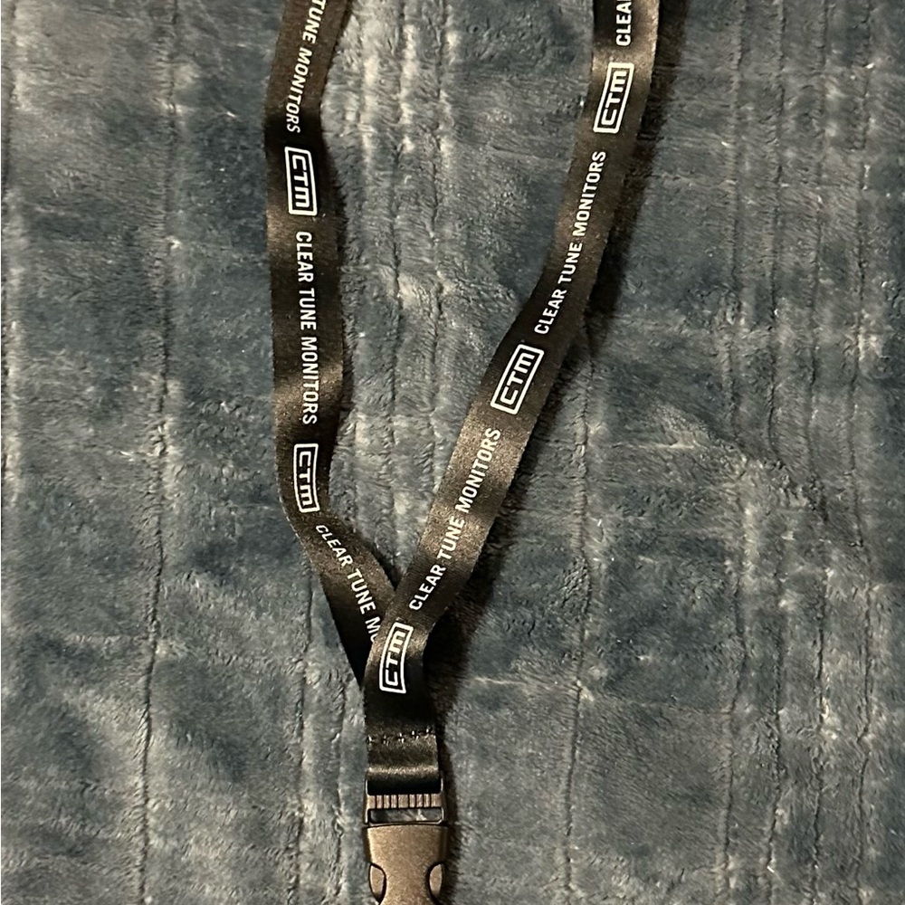 Clear tune monitors Black Lanyard